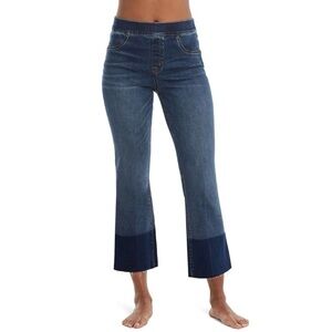 NWT Spanx Cropped Flare Jeans in Medium Wash Size M